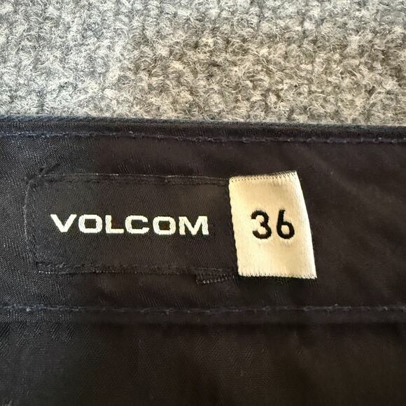 Volcom Pants Mens 36 Blue Chino Straight Leg Casual Comfort Belt Loops Pockets - Picture 9 of 10